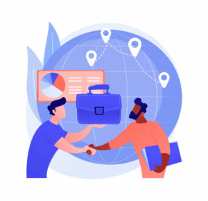 Chatbot customer service abstract concept vector illustration. Customer service bot, AI in retail, e-commerce chatbot, self-service experience, online client support, web chat abstract metaphor.