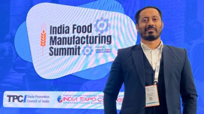 Acviss founder and ceo Vikas Jain at Indus Food Manufacturing expo 2025