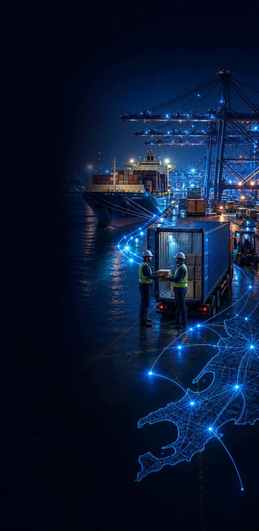 Mumbai port logistics with connected supply chain traceability