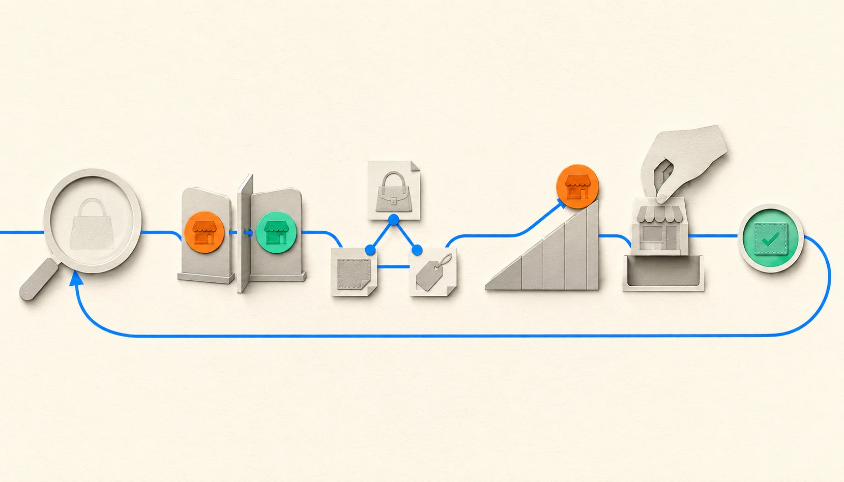 Continuous investigative workflow moving from discovery and validation through analysis, prioritisation, enforcement and learning.