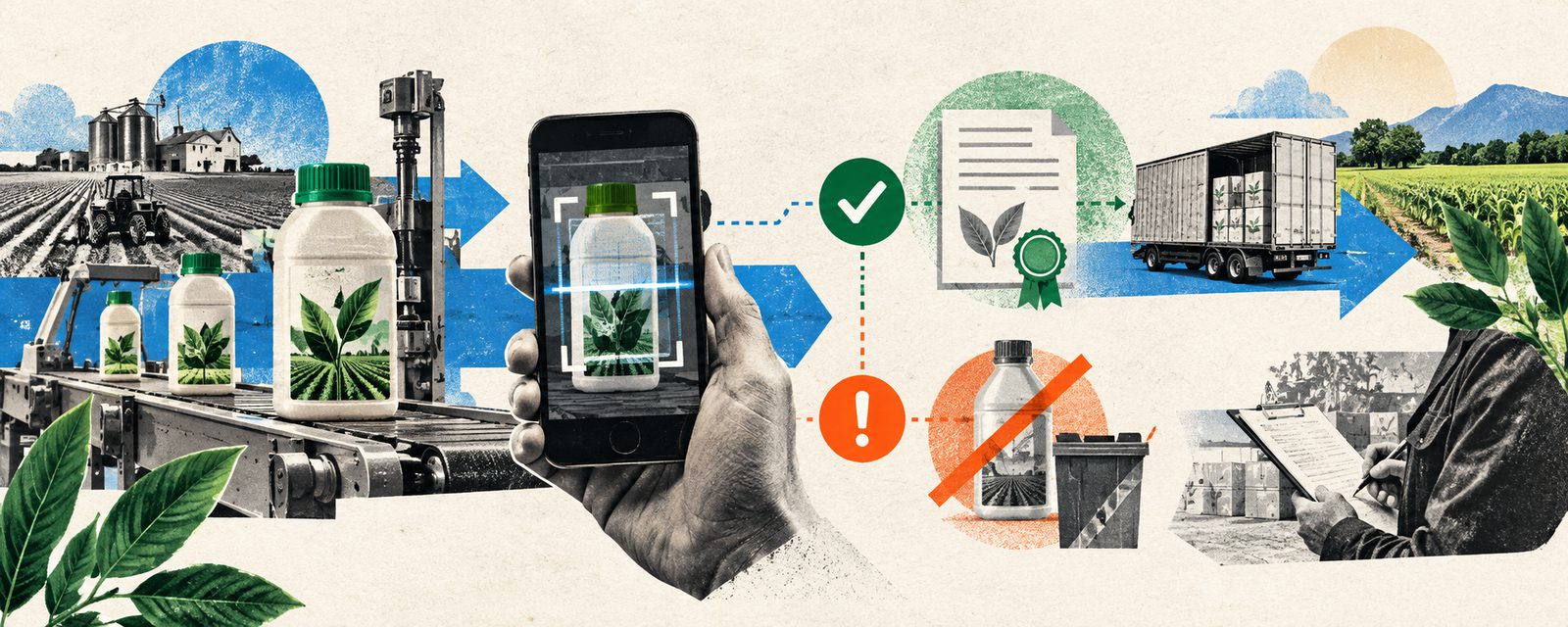 pesticide supply chain traceability checkpoint from manufacturer to rural distributor