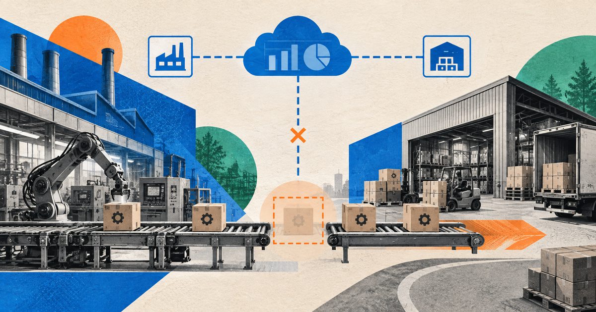 manufacturing ERP dashboard showing a gap between production data and product traceability
