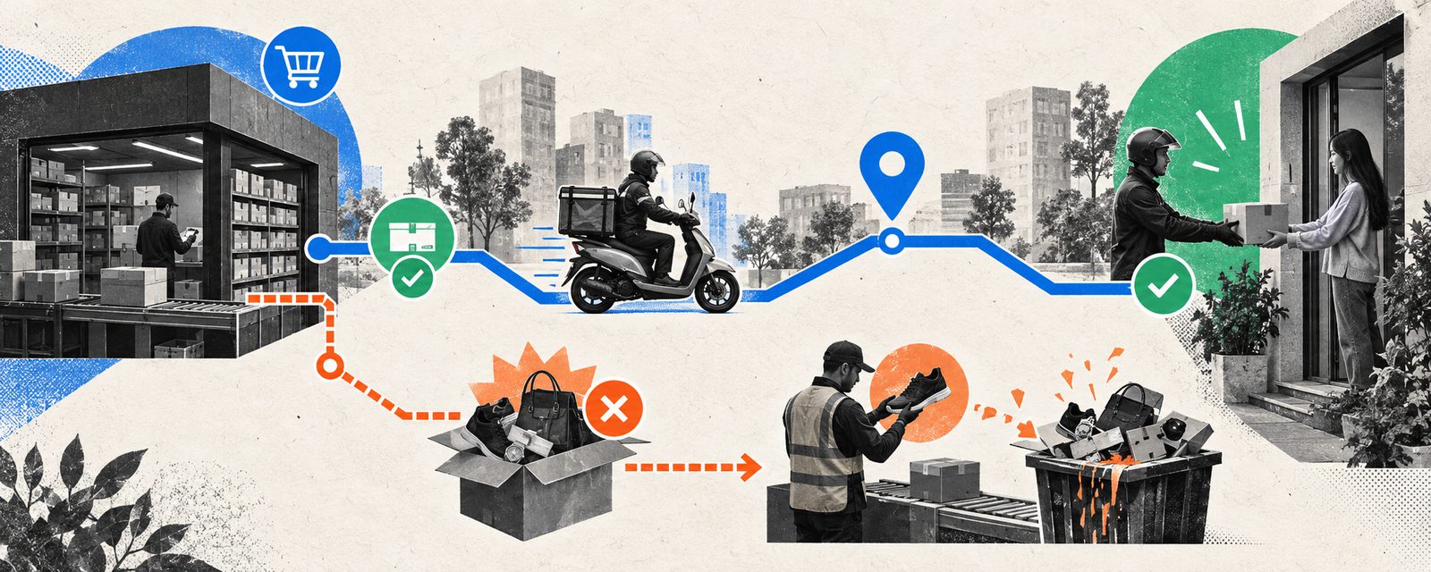 quick commerce supply chain map showing counterfeit entry points before last-mile delivery